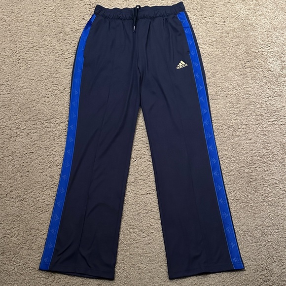 adidas Other - Adidas Zoe Saldana Collection Mens Track Pants Blue Stripes Navy Blue Size S